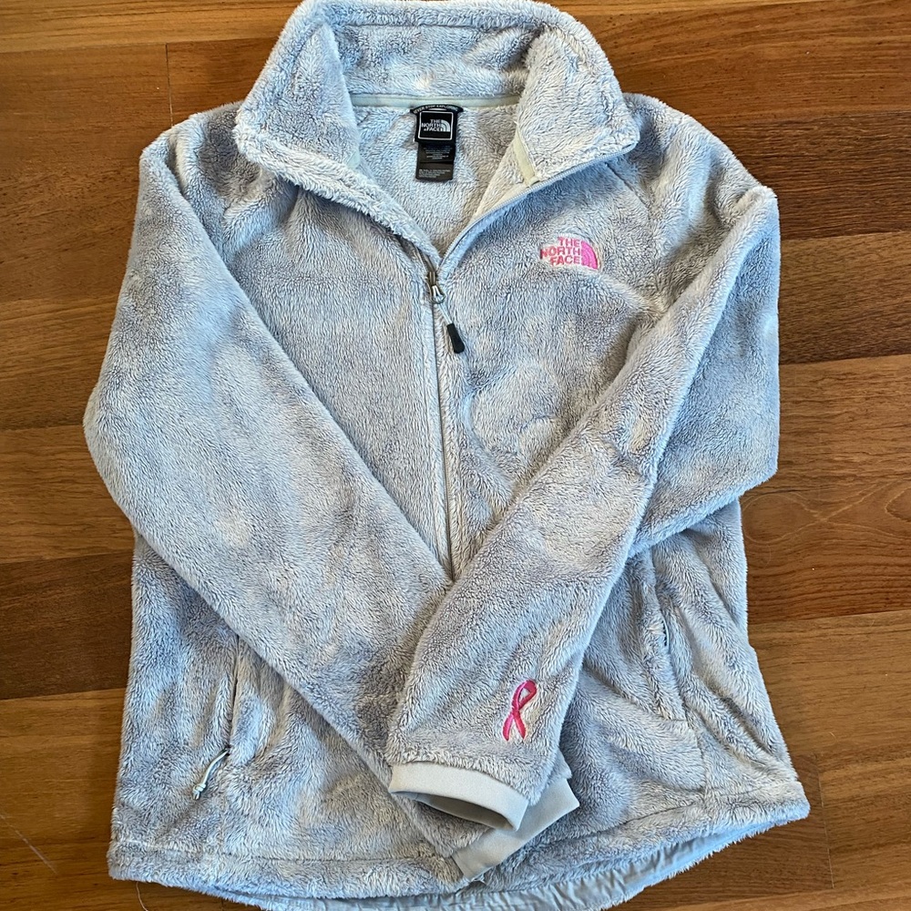 Gray Breast Cancer northface osito fleece medium woman’s great condition